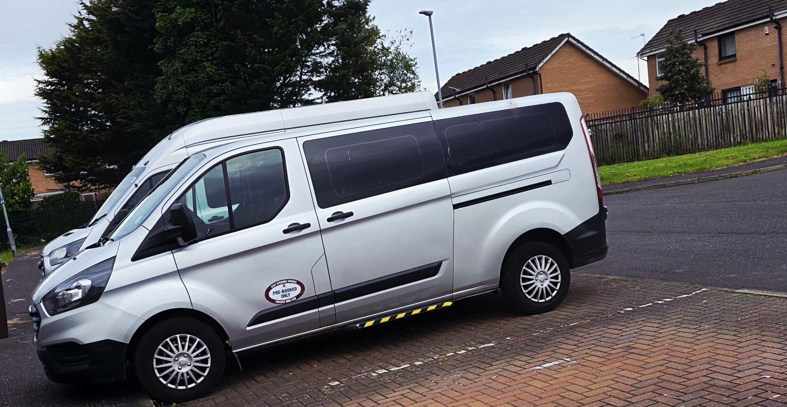 8-seater Ford Transit Custom minibus — Convoy Travel, East Ayrshire